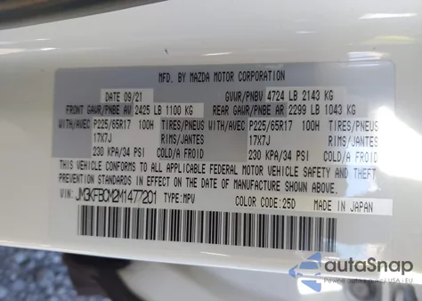 2021 Mazda Cx-5 Touring from USA, damaged, VIN JM3KFBCM2M1477201